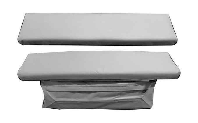 Комплект из 2-х накладок на сиденье, одна с сумкой 900*230 мм, серый