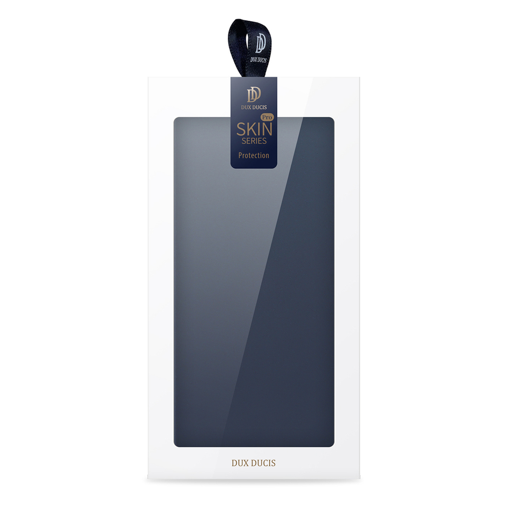 Чехол книжка из PU кожи синего цвета от Dux Ducis для Xiaomi Redmi Note 14 Pro+ 5G, серия Skin Pro Series Case