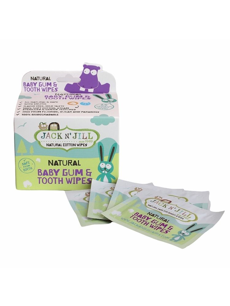 Jack N&quot;Jill natural baby gum &amp; tooth wipes салфетки для. зубов серия