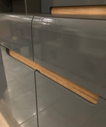 Тумба универсальная (для обуви) Стокгольм серый графит/графит глянец