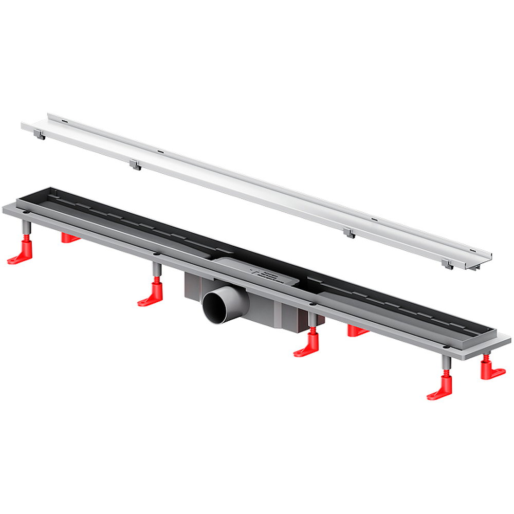 Душевой лоток AM.PM PrimeFlow 90 W02SC-U11-090-04SB с решеткой Хром матовый / под плитку Tile