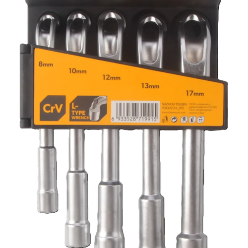 Набор ключей торцевых TOLSEN 8-17мм 5шт. 15085