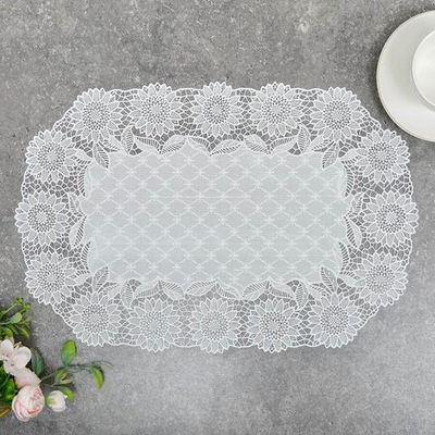 Салфетка подстановочная 30*45см MONICA TY3045-3A овал, белая (12шт/уп)