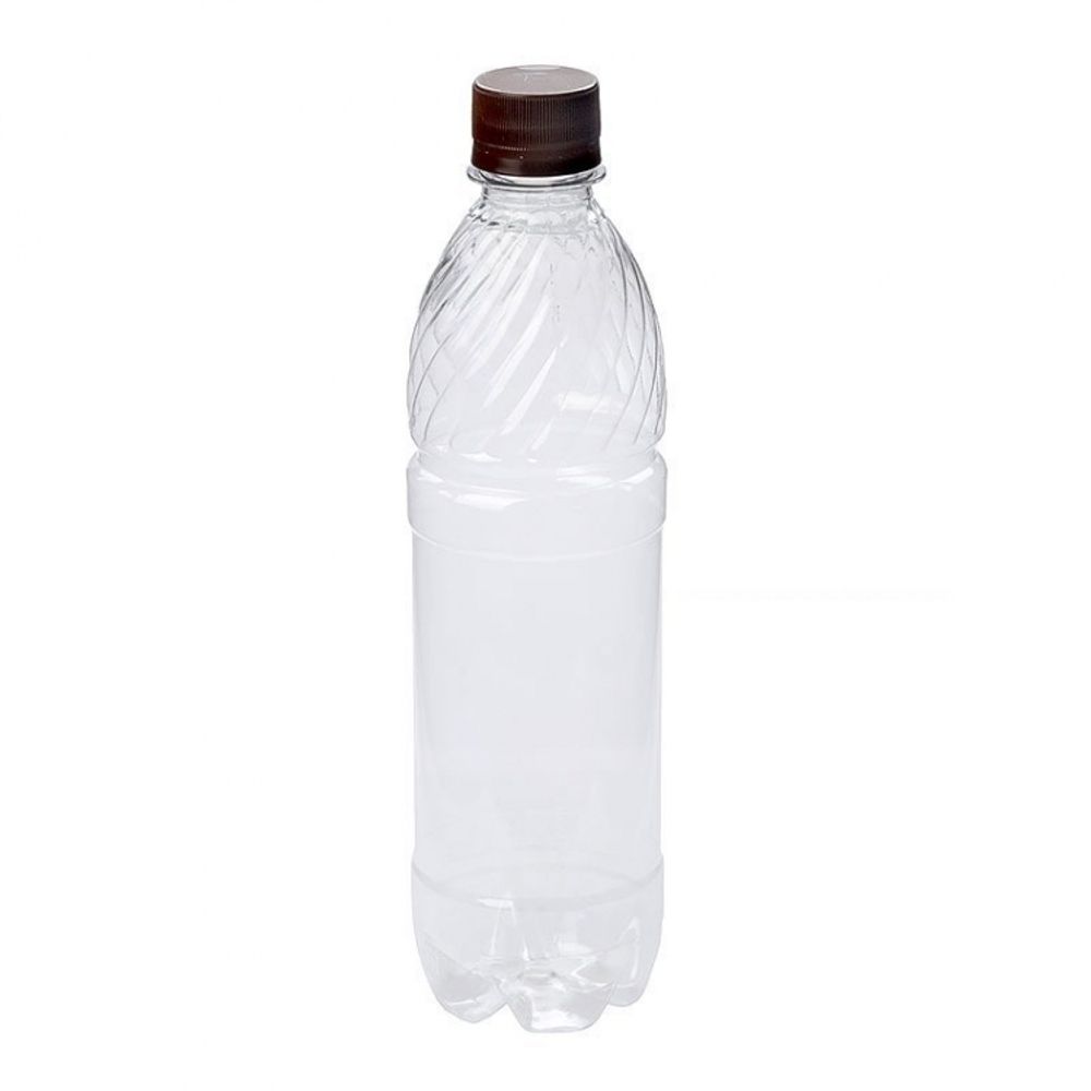 Бутылка ПЭТ 0,5л с крышкой (100шт) прозрачная