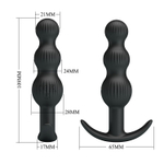 Черный анальный вибростимулятор Sidney - 10,9 см.