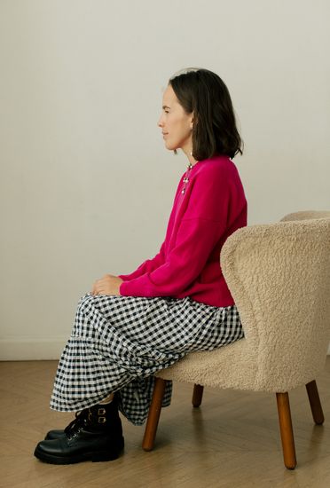 Джемпер Л.Т., 100% шерсть ягнёнка, цвет фуксия.