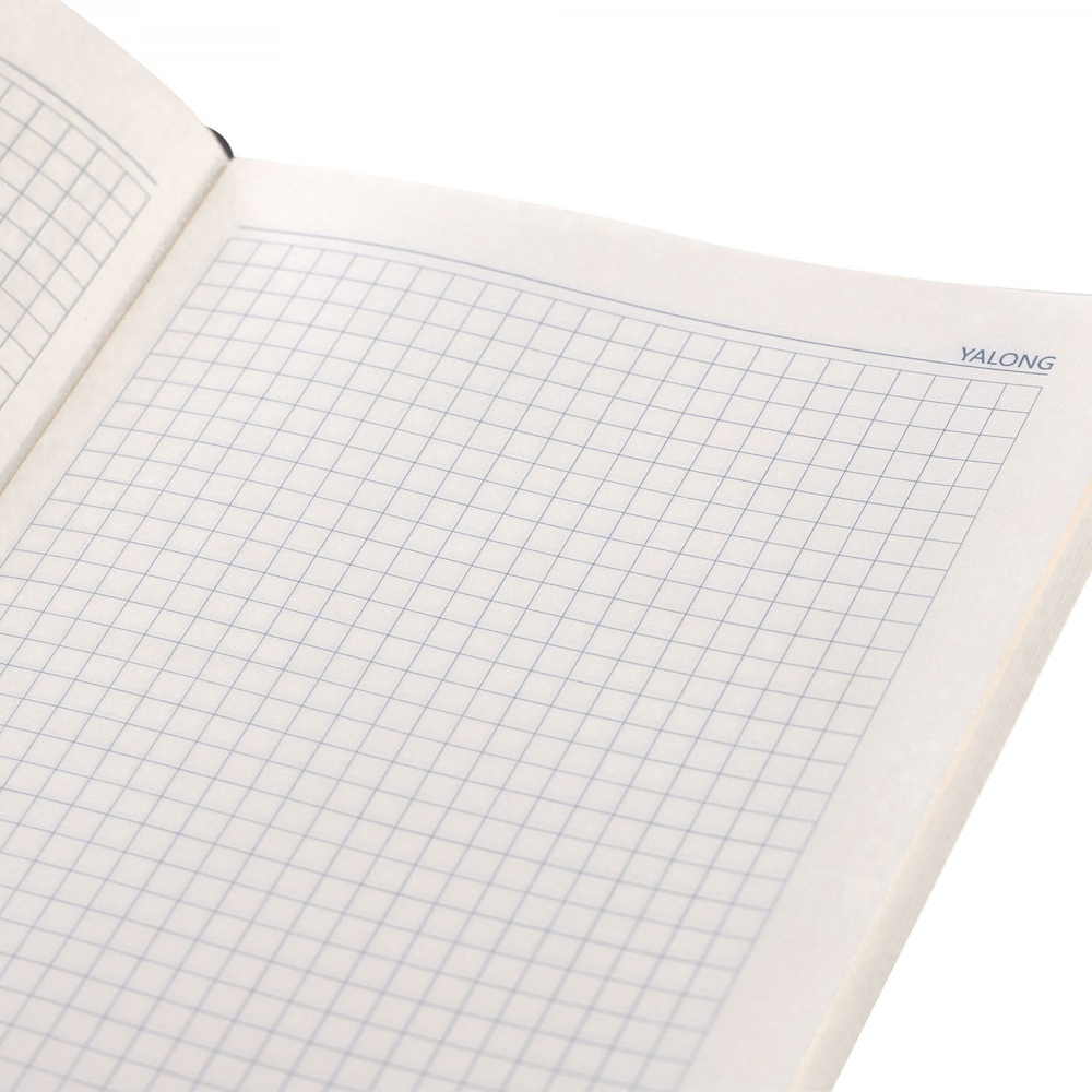 Записная книжка 18*25 см,. Yalong, 7БЦ, иск. кожа (soft-touch), ляссе, тонир. блок, клапан на магните, ассорти, клетка, 120 л.