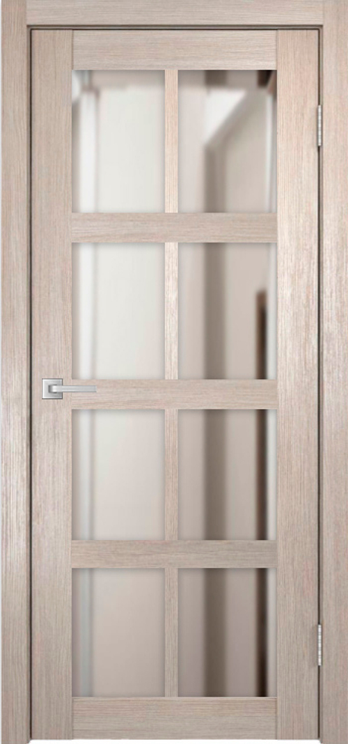 Межкомнатная дверь К-8 / Цвет тон Кремовая лиственница / Зеркало / Двери Верда