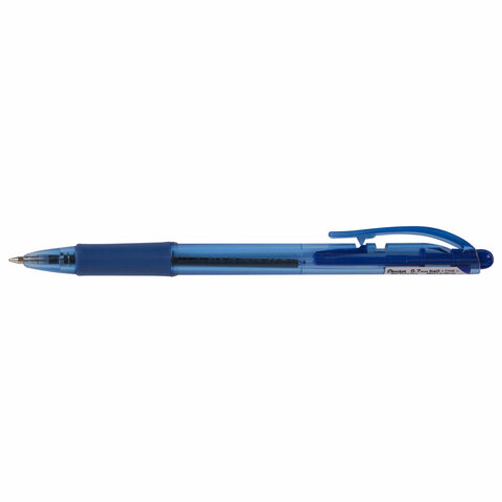 Ручка шариковая масляная автоматическая с грипом PENTEL "Fine Line", СИНЯЯ, линия письма 0,27 мм, BK417-CN