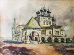 Шпитонов И.В. (1901–после1965) «Никольская церковь в Коломенском». Акварель. 1960-е гг.