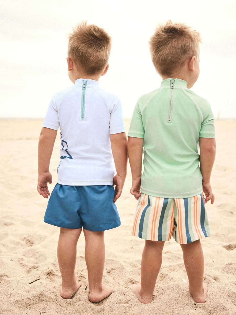 Костюм плавательный раздельный для мальчика Next E22-244, 2 шт., Салатовый, Голубой