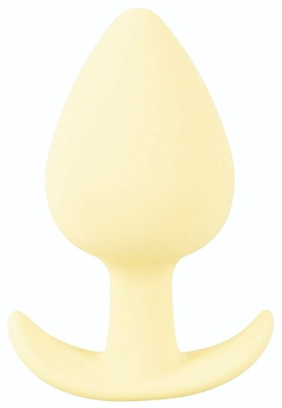 Жёлтая анальная втулка Mini Butt Plug - 6 см. (Цвет: желтый)