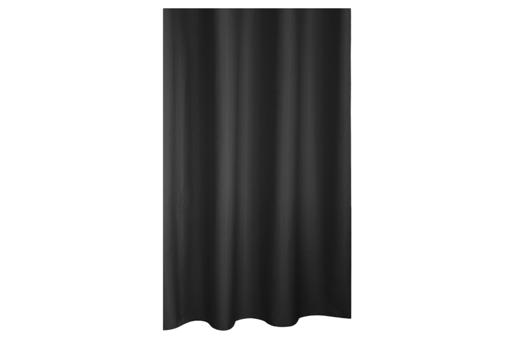 Штора для ванной Home One Waffle, 180х200, полиэстер, черный