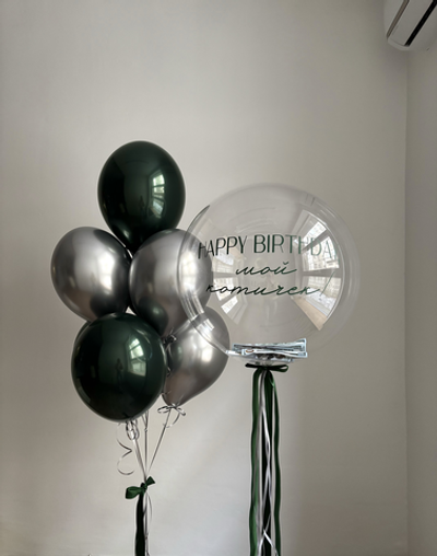 Набор для Мужчины 82 тёмно-зелёно-серебряный