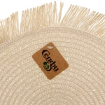 Салфетка на стол 38см плетеная «Бохо» бежевый