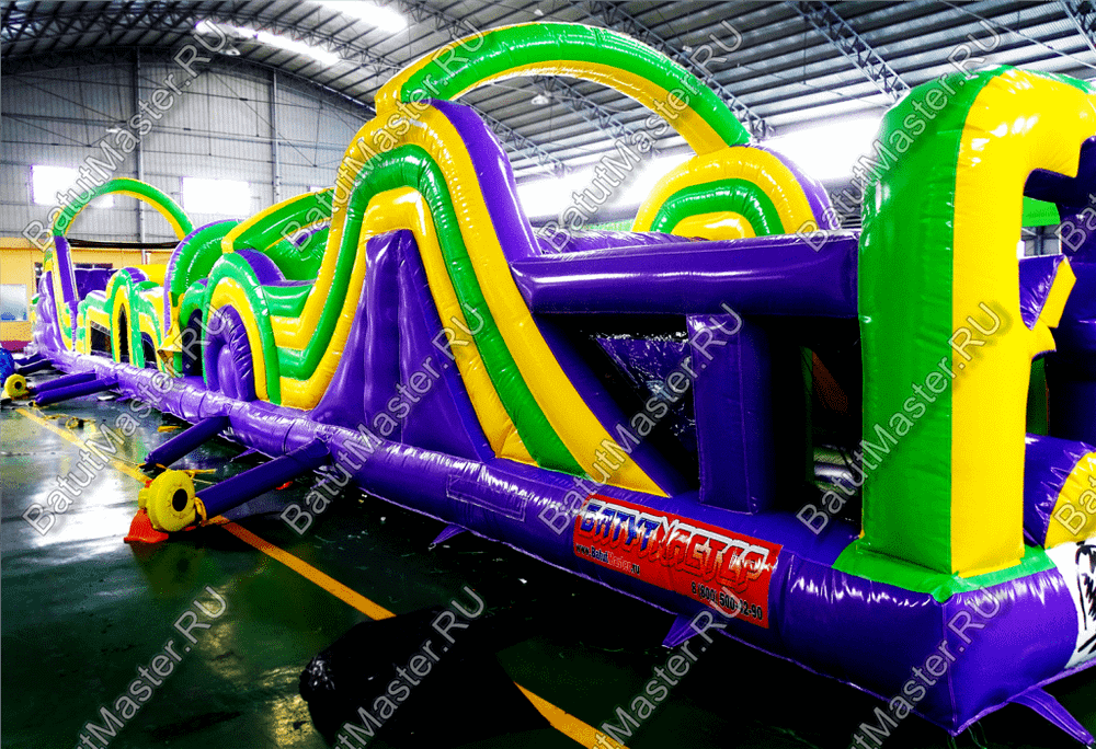 Надувной батут "Длинная полоса препятствий" 29*4*5 м