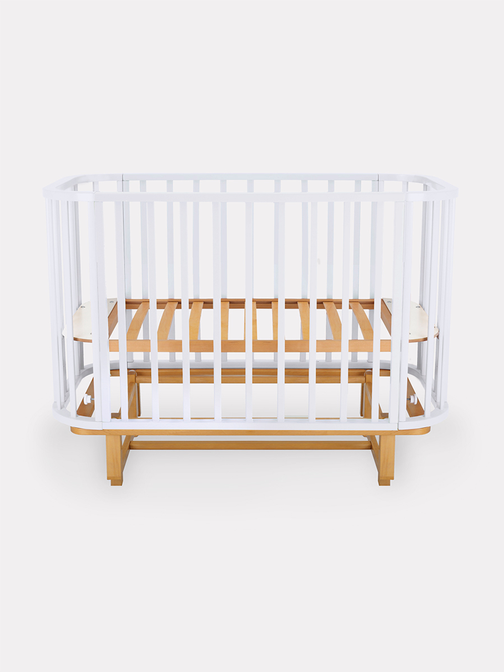 Кровать детская 120*60 RANT "SANDY" (арт.767) овальная/сьемное ограждение Cloud White (2 кор)