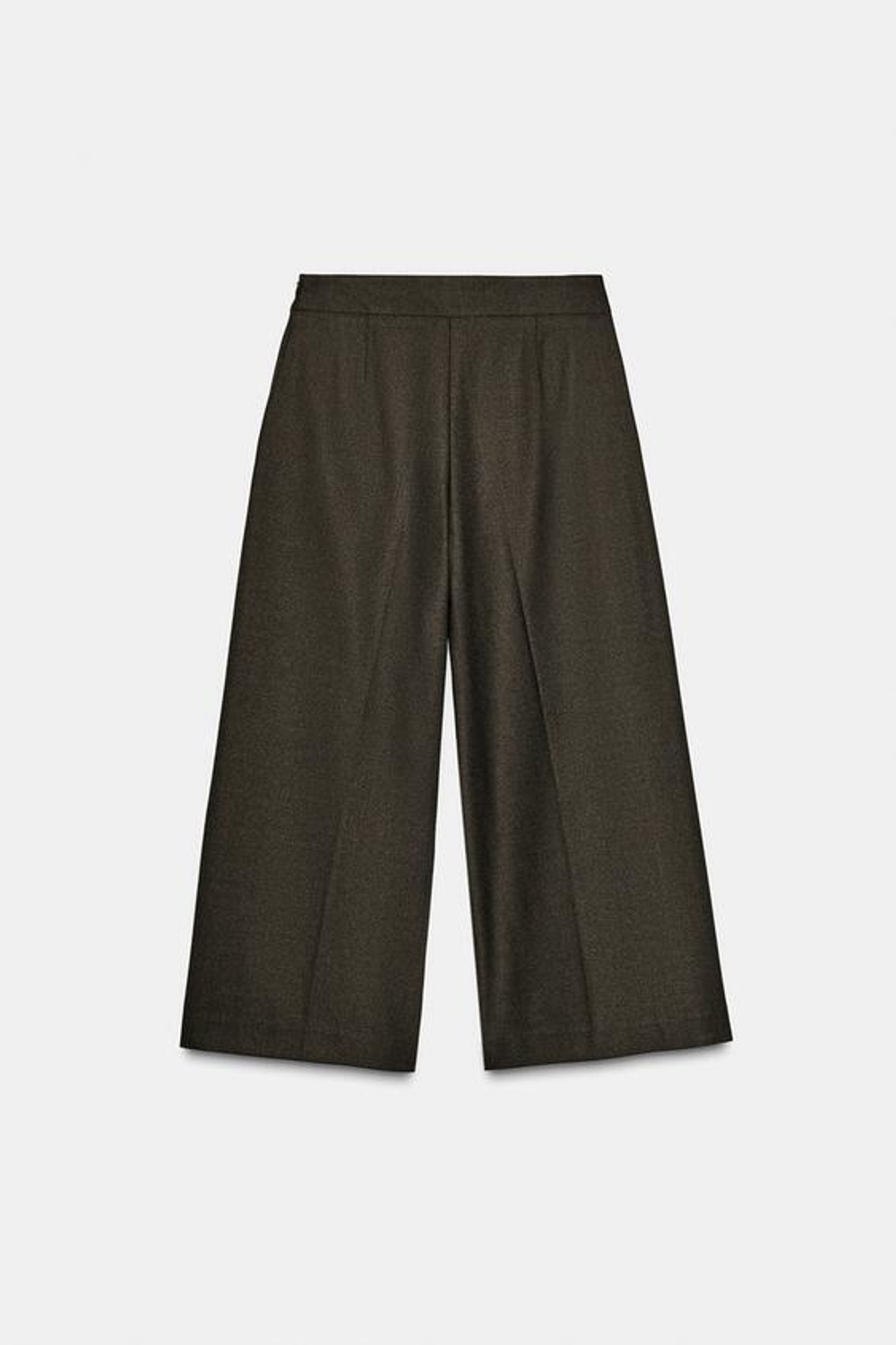 ZARA БРЮКИ-КЮЛОТЫ С ПУГОВИЦАМИ, КОРИЧНЕВЫЙ