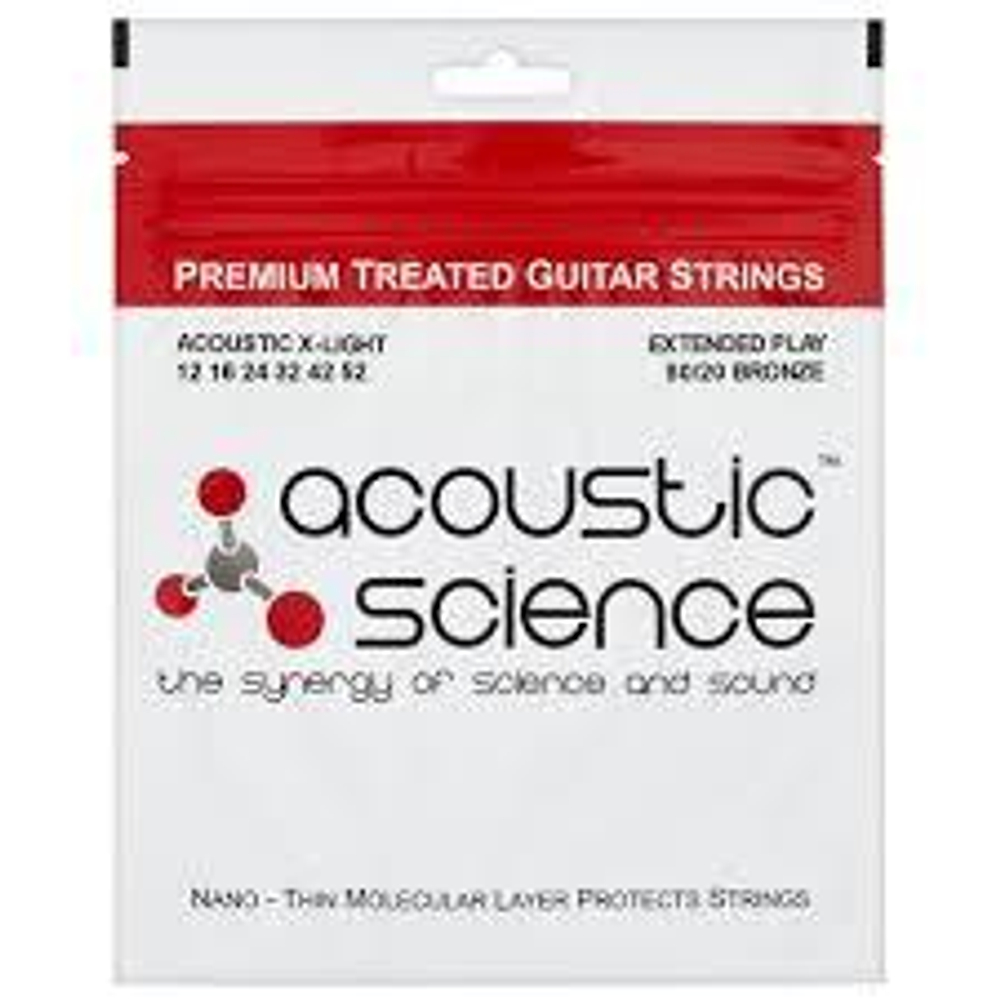 ACOUSTIC SCIENCE 12 16 24 32 42 52 BRONZE струны для акустической гитары с покрытием.