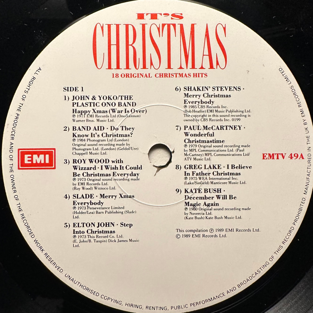 Сборник It's Christmas (Англия 1989г.)