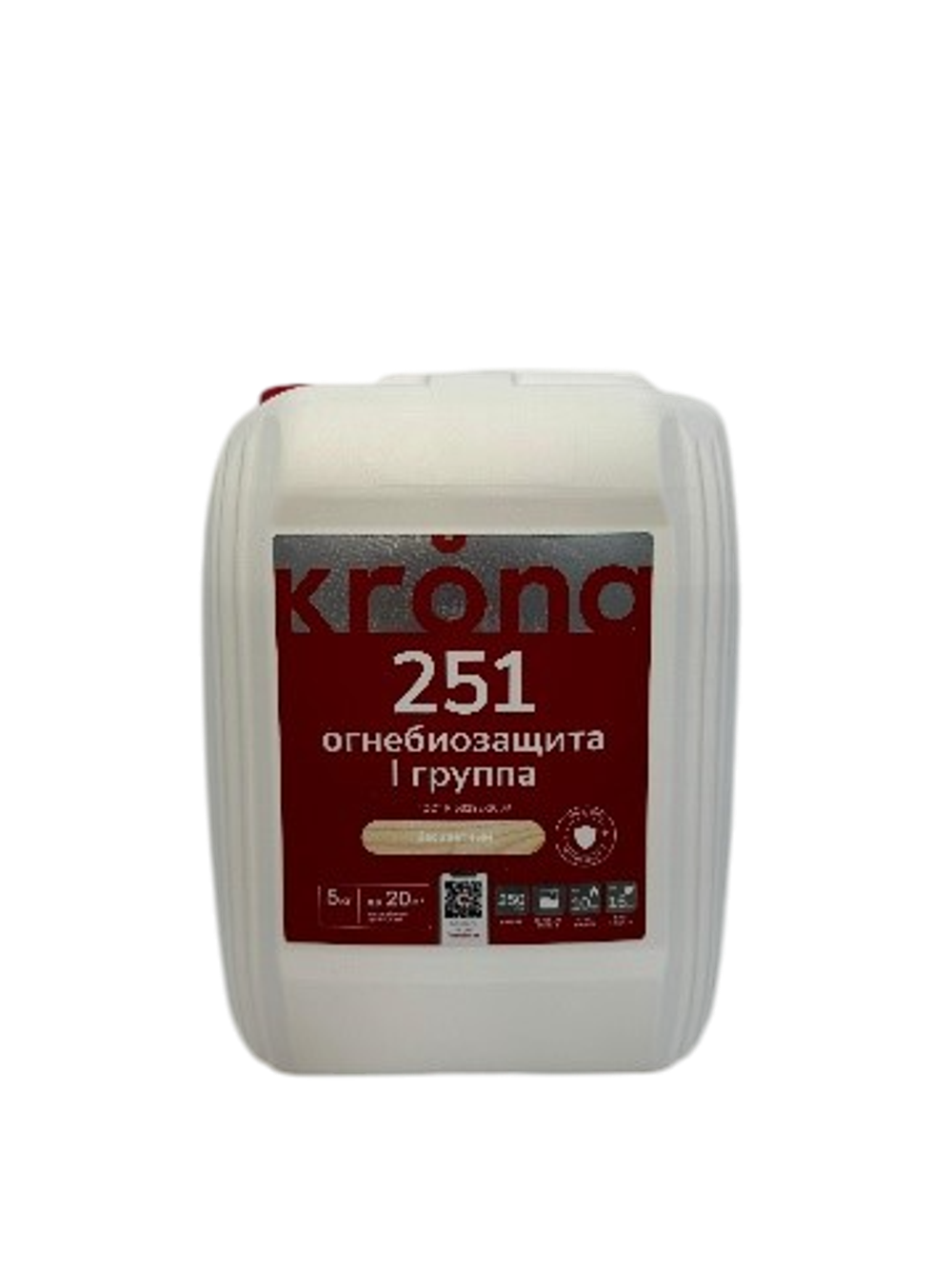 KRONA Огнебиозащитный состав для древесины 251,бесцветный 10 кг.