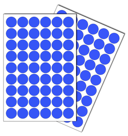 Светло-синие виниловые наклейки для маркировки Policomprint М4, 20 мм.