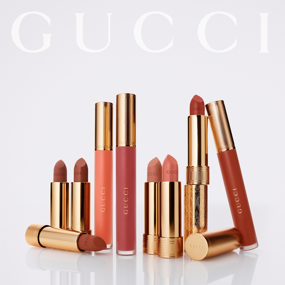Gucci Gucci Beauty Rouge a Levres Satin Lipstick - Бархатная помада оттенок 302 Agatha Orange, 3 g