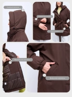 Куртка весенняя удлиненная с капюшоном