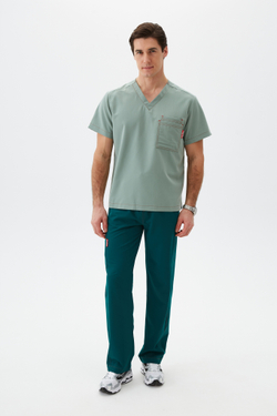 Топ медицинский мужской Гекай, шалфей