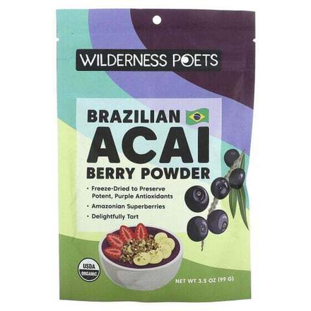 Суперфуды Organic Brazilian Acai Berry Powder, 3.5 oz (99 g)