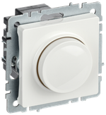 BRITE Светорегулятор поворотно-нажимной 600Вт СС10-1-0-БрБ белый IEK