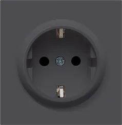 Donel R98 черный накладка для розетки Schuko с заземлением, со шторками 16A 250 В~, серия DA