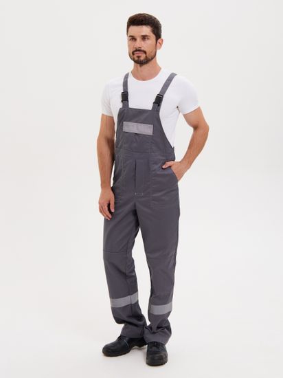 Костюм "Корпус" полукомбинезон (т.серый/черный/св.серый)