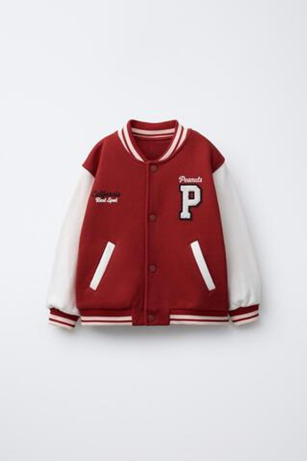 ZARA БОМБЕР SNOOPY PEANUTS™, БУРГУНДИ