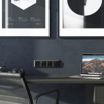 Рамка на 4 поста Fiore (черный матовый)