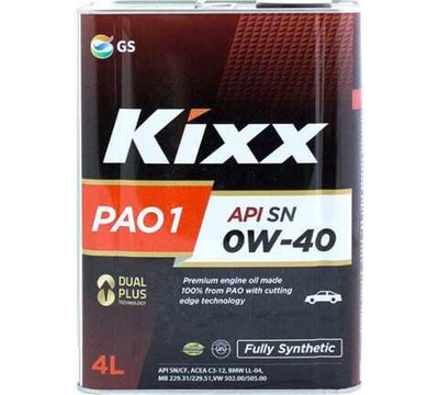 KIXX PAO1 0W40 C3, SN CF Масло моторное синт. (Корея) (4L)