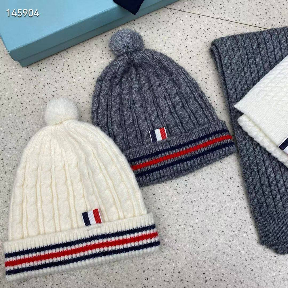 Комплект Thom Browne (шапка + шарф)