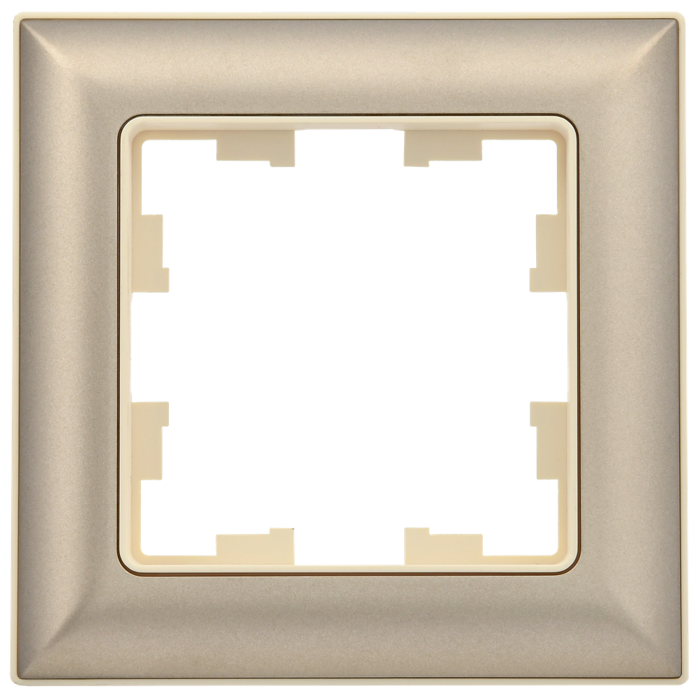 BRITE Рамка 1-местная РУ-1-Бр бежевый/шампань IEK