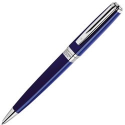 Шариковая ручка Waterman Exception Slim Blue ST S0637120 цвет синий с посеребрением в подарочной упаковке