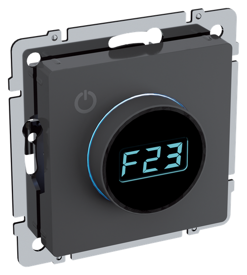 BRITE Термостат электронный с индикацией ТС10-1-БрГ графит IEK