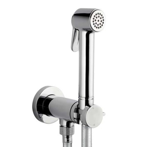 Bossini Paloma Brass Mixer Set гигиенический комплект: смеситель прогрессивный, душ, шланг 1250 мм, держатель с шланговым подключением, цвет хром