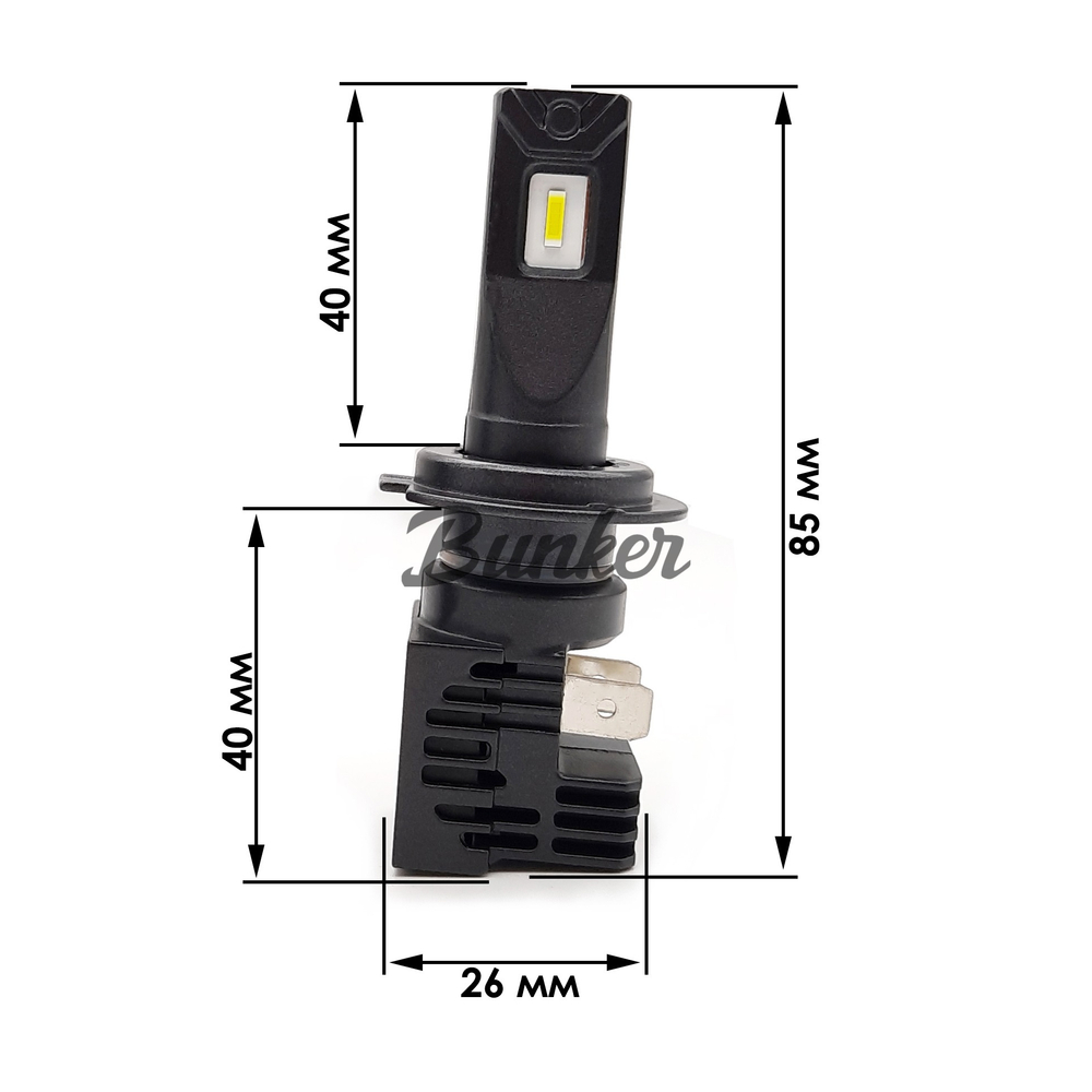 Cветодиодные лампы Sariti E3 цоколь H7 6000K,12V