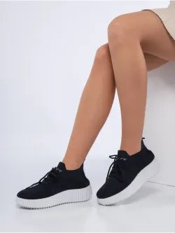 Слипоны на высокой подошве мокасины летние текстильные