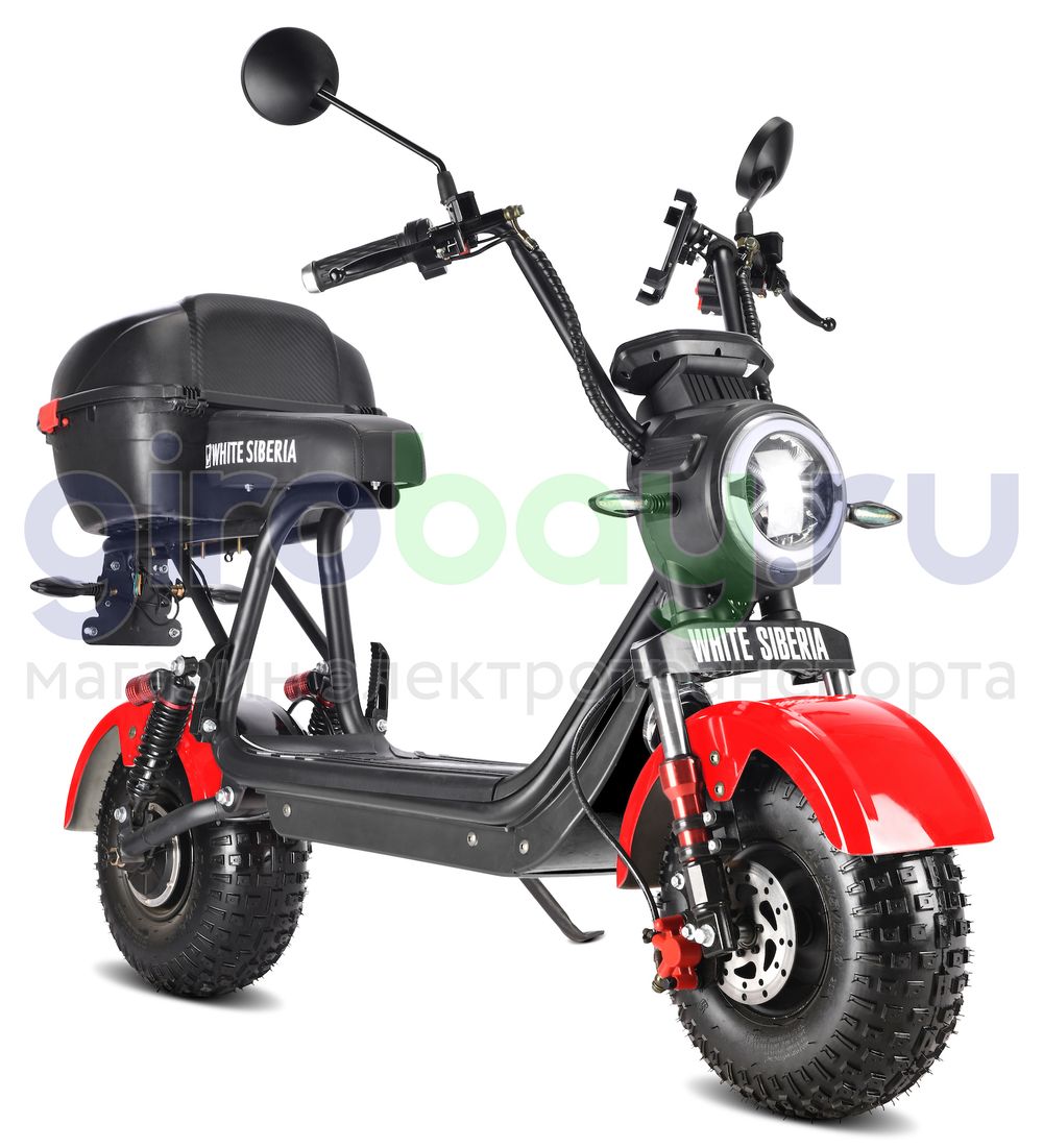 Электроскутер WHITE SIBERIA MINI R 1200w 2.0 - Красный фото 7 фото №9