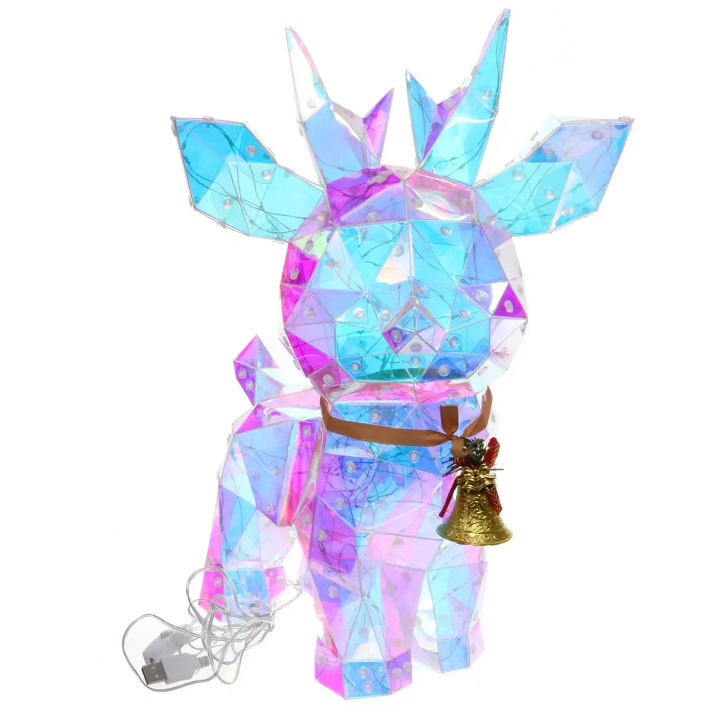 Сувенир светодиодный «Олень» 28*24*40, 200 ламп LED, USB, Белый