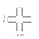 Соединитель X-образный однофазный Barra Lightstar 502147