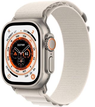 Apple Watch Ultra GPS + Cellular, 49 мм, корпус из титана, ремешок Alpine цвета «сияющая звезда», размер L