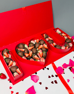 Потрясающая премиум коробка клубники в шоколаде «I love ❤️ u»