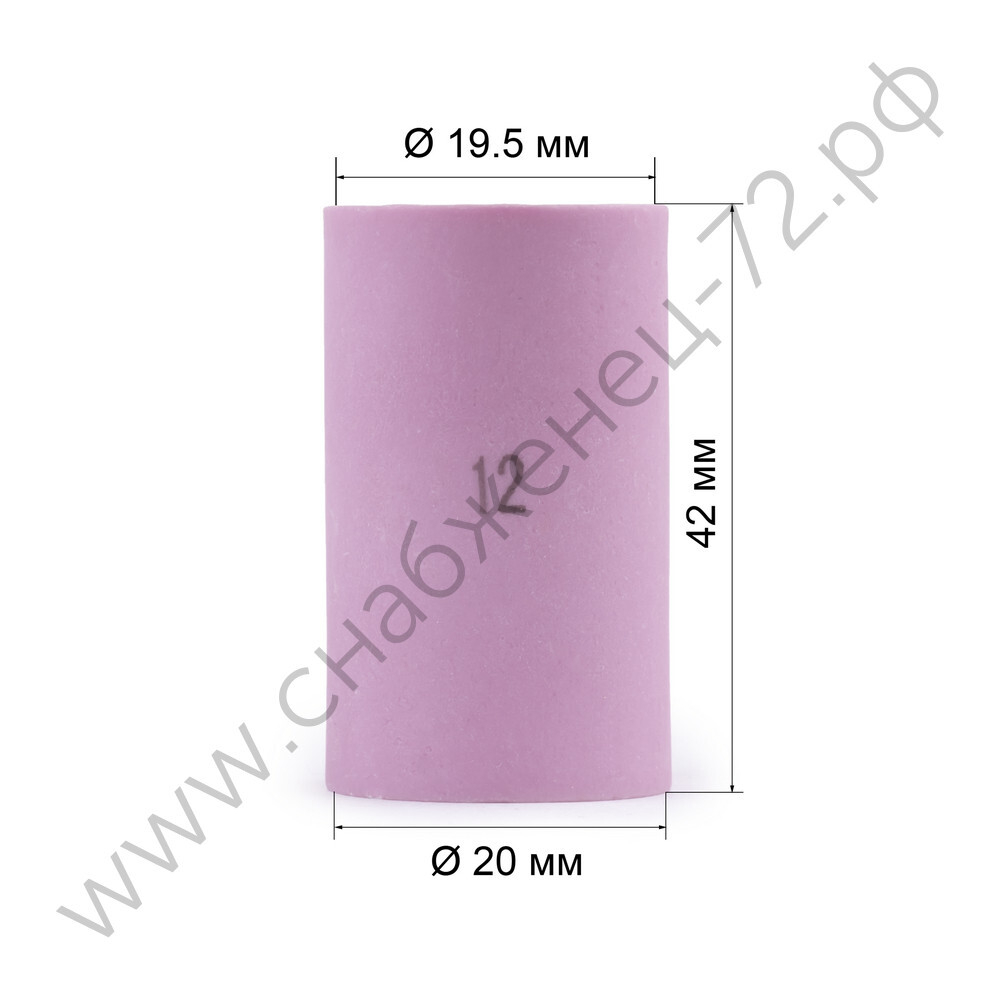 Varteg Сопло керам. 19,5мм №12 газ.линза (701.0426/ТС0036, 42мм, пр-во FoxWeld/КНР)