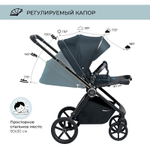 Детская коляска Sweet Baby Elegante 2 в 1 Chrome Blue